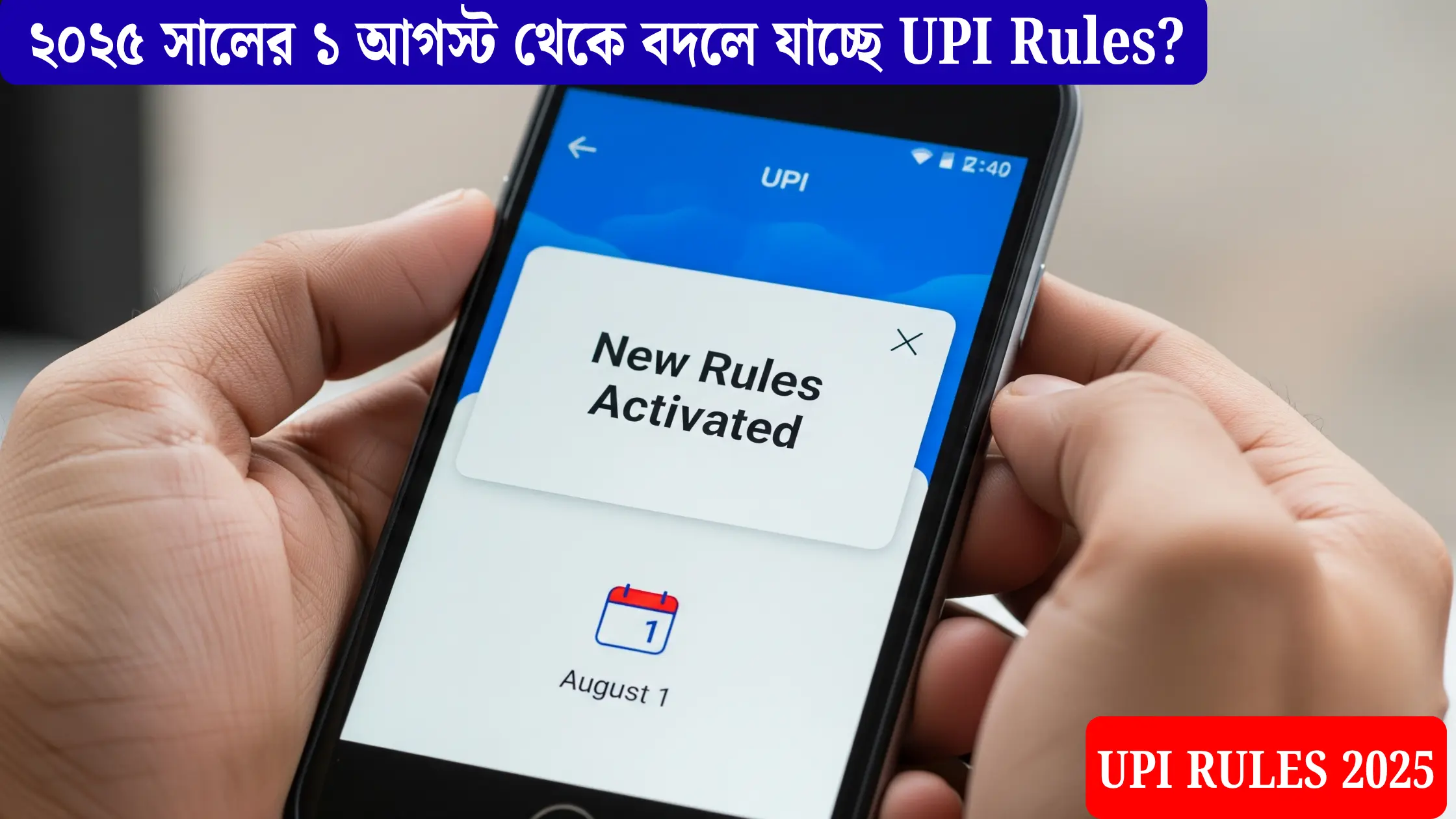 UPI Rules 2025 ফি ক্যালকুলেটর
